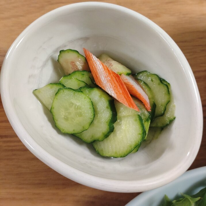 胡瓜とカニカマの酢の物